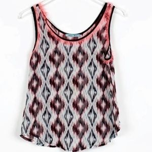 Alice Blue Geo Print Sleeveless Top